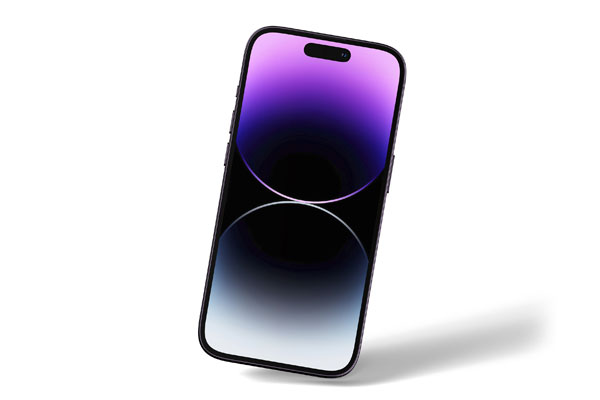 Facing Sight of iPhone 14 Pro Mockup