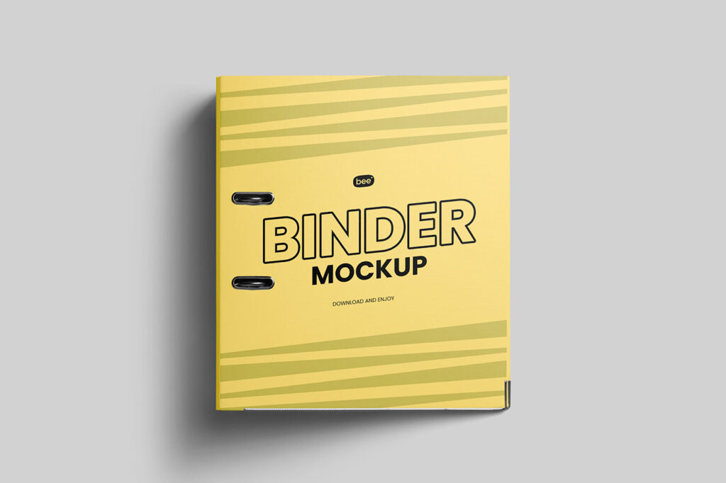 Facing Sight of Lying Stationery Binder Mockup