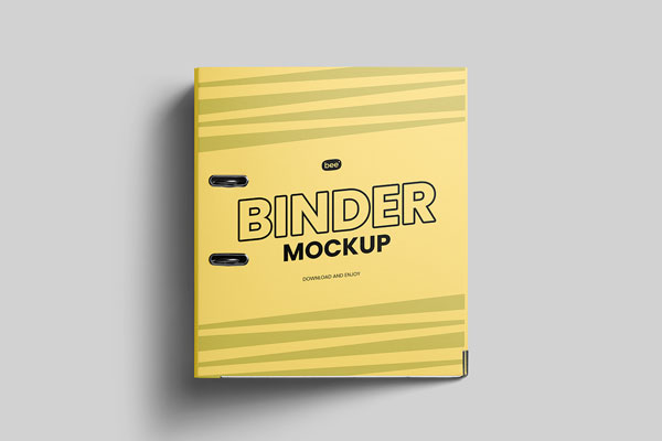 Facing Sight of Lying Stationery Binder Mockup
