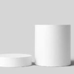 Facing Sight of Open Round Box Mockup