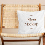 Facing Sight of Pillow Mockup on Chair