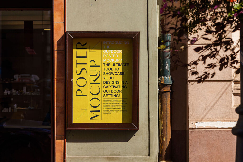 Facing Sight of Poster Mockup in Frame