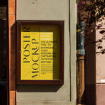 Facing Sight of Poster Mockup in Frame