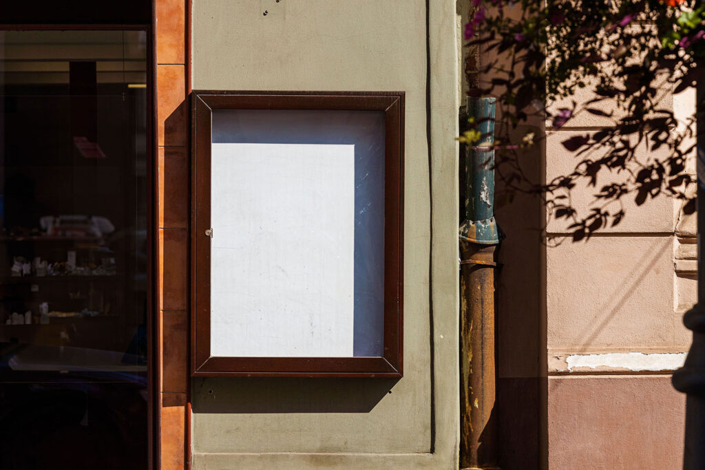 Facing Sight of Poster Mockup in Frame