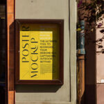 Facing Sight of Poster Mockup in Frame