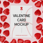 Facing Sight of Valentines Card Mockup