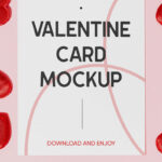 Facing Sight of Valentines Card Mockup