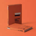 Facing View of 2 Hardcover Books Mockup