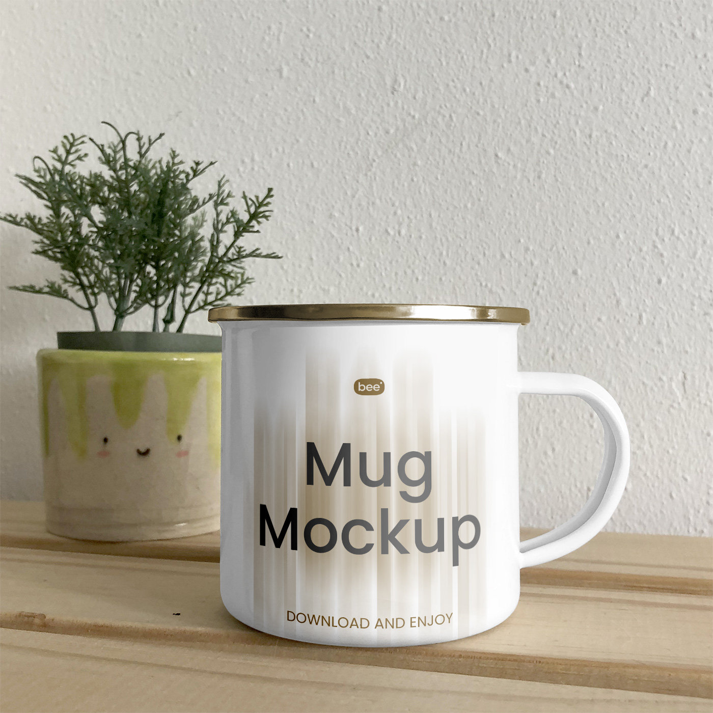 Facing View of Big Metal Cup Mockup FREE PSD