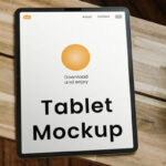 Facing View of Big Tablet Mockup
