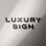 Facing View of 3D Sign Logo Mockup / Text Effect