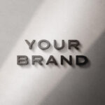 Facing View of 3D Sign Logo Mockup / Text Effect