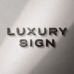 Facing View of 3D Sign Logo Mockup / Text Effect