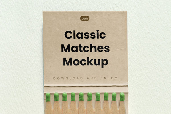 Facing View of Classic Matches Mockup