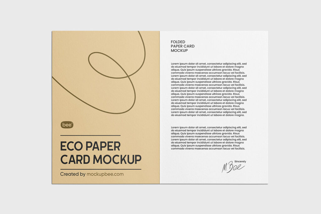Facing View of Flat Open Brochure Mockup
