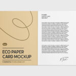 Facing View of Flat Open Brochure Mockup