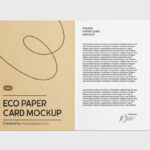 Facing View of Flat Open Brochure Mockup