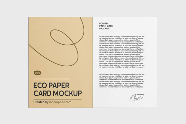 Facing View of Flat Open Brochure Mockup