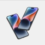 Facing View of Floating iPhone 14 Pro Max Mockup