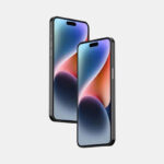 Facing View of Floating iPhone 14 Pro Max Mockup