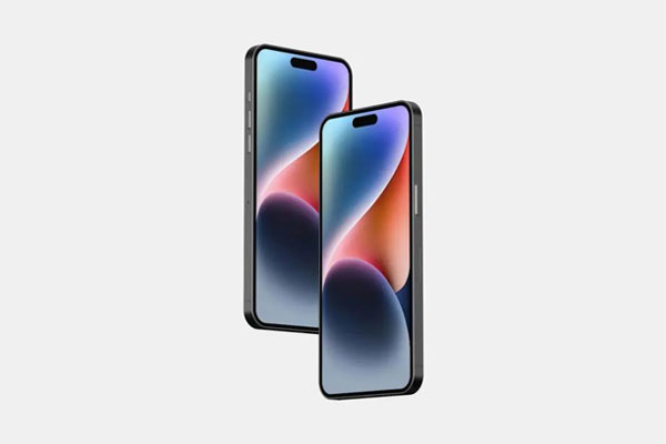 Facing View of Floating iPhone 14 Pro Max Mockup