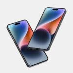 Facing View of Floating iPhone 14 Pro Max Mockup