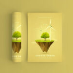 Facing View of Flyer Mockup