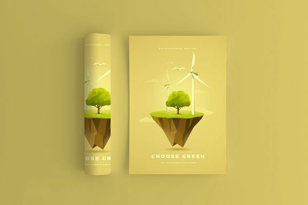 Facing View of Flyer Mockup