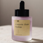 Facing View of Frosted Dropper Bottle Mockup
