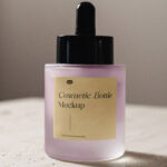 Facing View of Frosted Dropper Bottle Mockup
