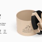 Facing View of Gift Box Mockup