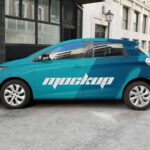 Facing View of Hatchback Car Mockup