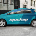 Facing View of Hatchback Car Mockup