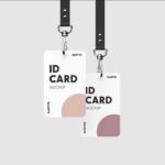 Facing View of ID Card Mockup