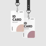 Facing View of ID Card Mockup