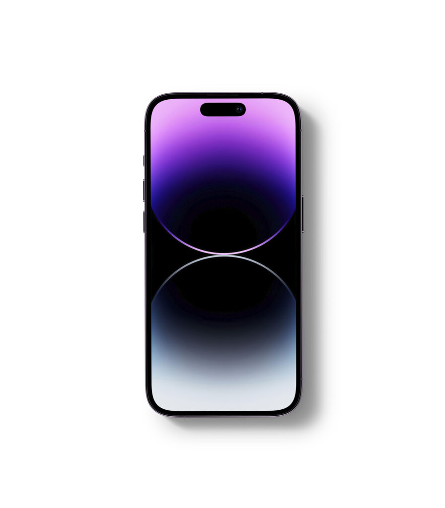 Facing View of iPhone 14 Pro Mockup