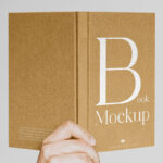 Facing View of Open Book Cover Mockup