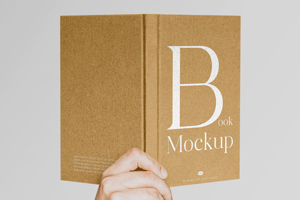 Facing View of Open Book Cover Mockup