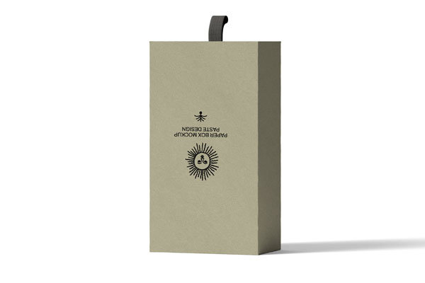 Facing View of Rectangle Paper Box Mockup