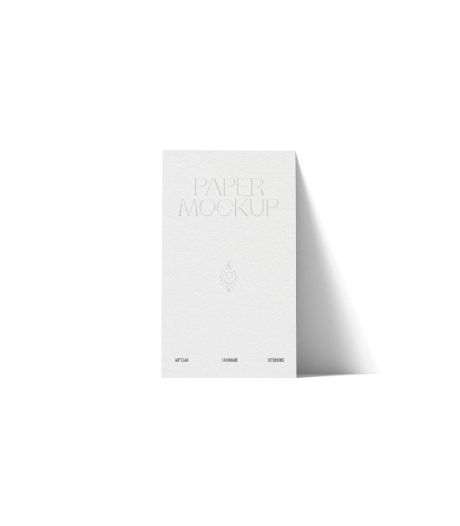 Facing View of Paper Mockup