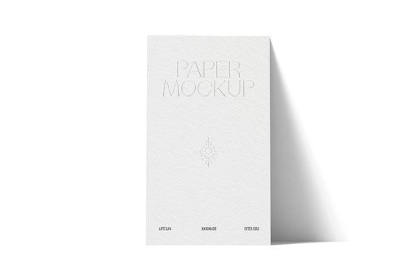 Facing View of Paper Mockup