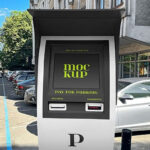 Facing View of Pay For Parking Station Mockup
