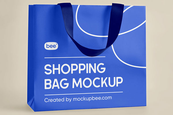 Facing View of Shopping Bag Mockup