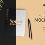 Facing View of Spiral Notebook Mockup