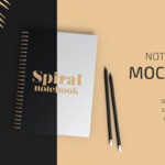 Facing View of Spiral Notebook Mockup