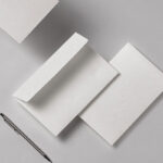 Facing View of Stationery Mockup with Envelope