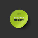 Facing View of Sticker Mockup