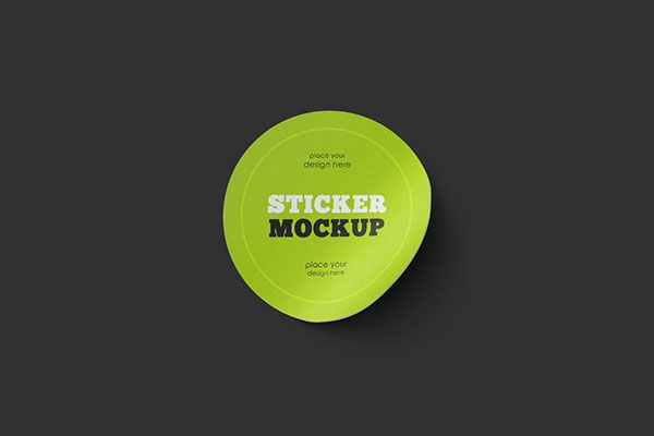 Facing View of Sticker Mockup