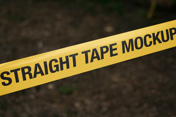 Facing View of Straight Tape Mockup