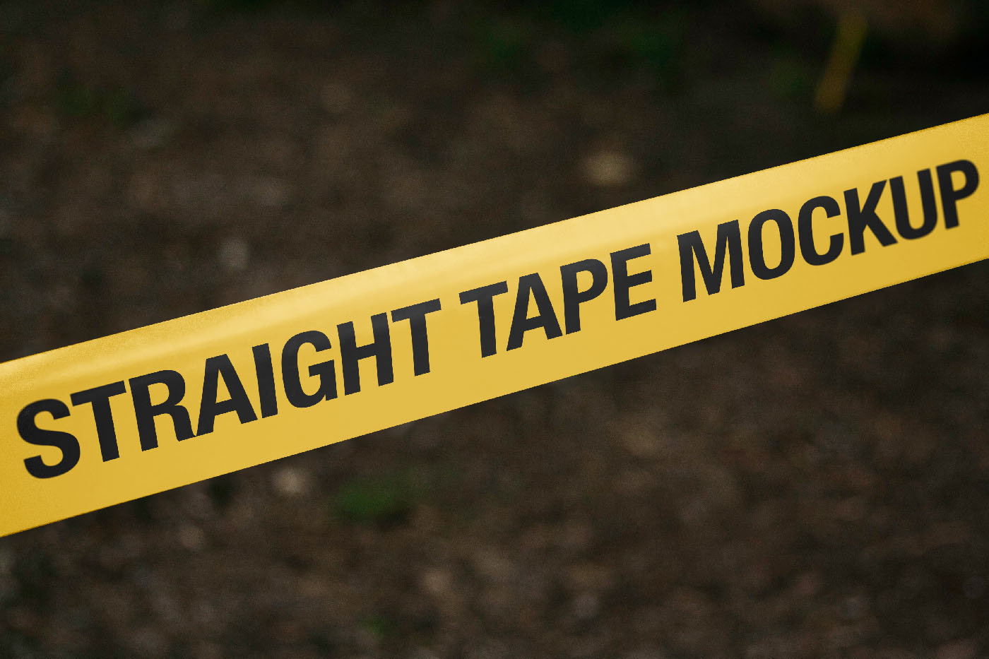 Facing View of Straight Tape Mockup FREE PSD